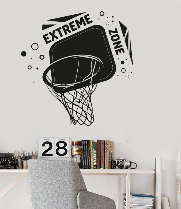 Vinyl Wall Decal Basketball Hoop Boys Room Sports Decor Stickers Unique Gift (ig3475)