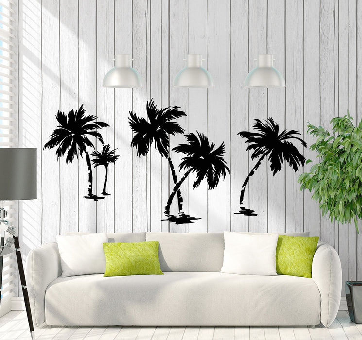 Vinyl Wall Decal Palms Nature Beach Style Nature Trees Stickers Unique Gift (1452ig)