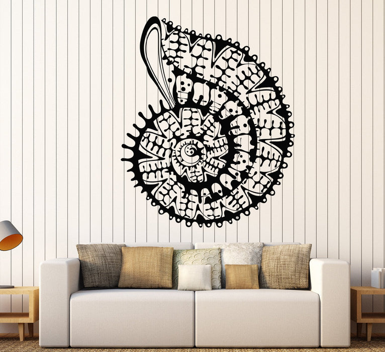 Vinyl Wall Decal Shell Sea Ocean Marine Beach Style Stickers Unique Gift (938ig)