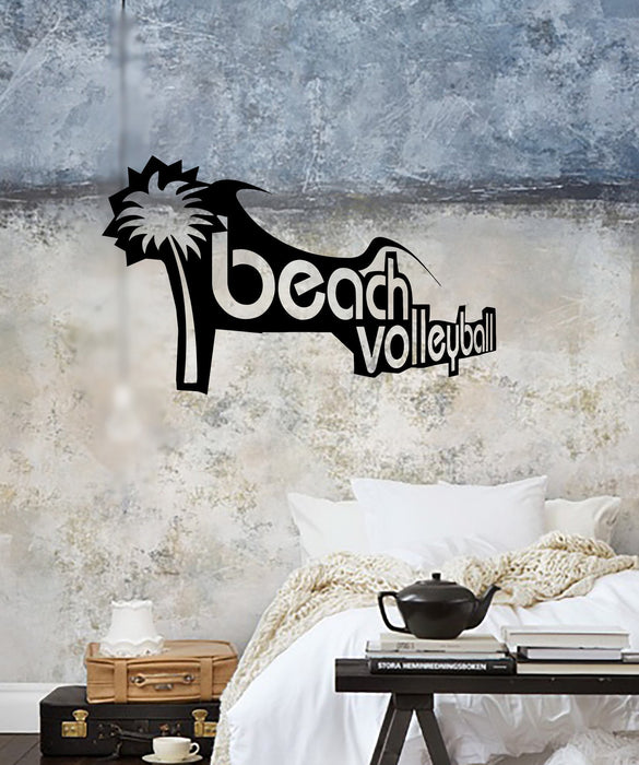 Vinyl Decal Beach Volleyball Sport Recreation Leisure Wall Sticker for Beach House Unique Gift (ig2333)
