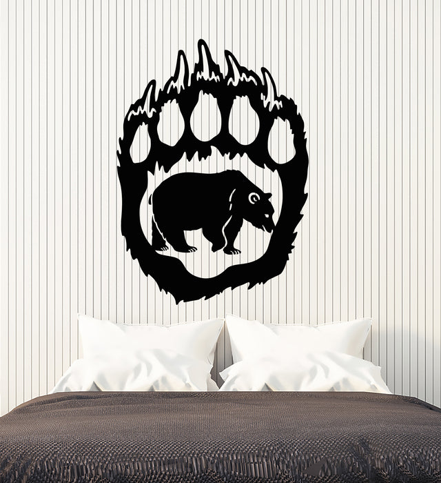 Vinyl Wall Decal Bear's Paw Predator Animal Forest Stickers (3505ig)