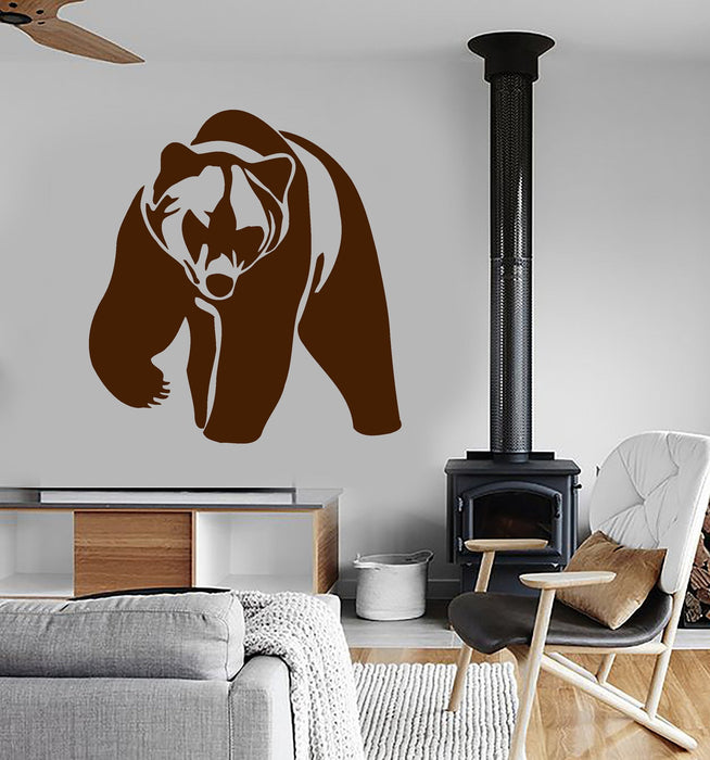 Wall Stickers Vinyl Decal Grizzly Bear Animal Tribal Great Room Decor Unique Gift (ig109)