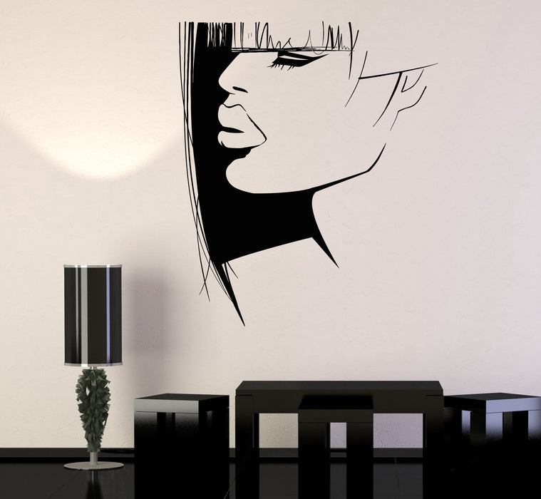 Vinyl Wall Decal Beauty Woman Hair Salon Barbershop Stylist Stickers Unique Gift (360ig)