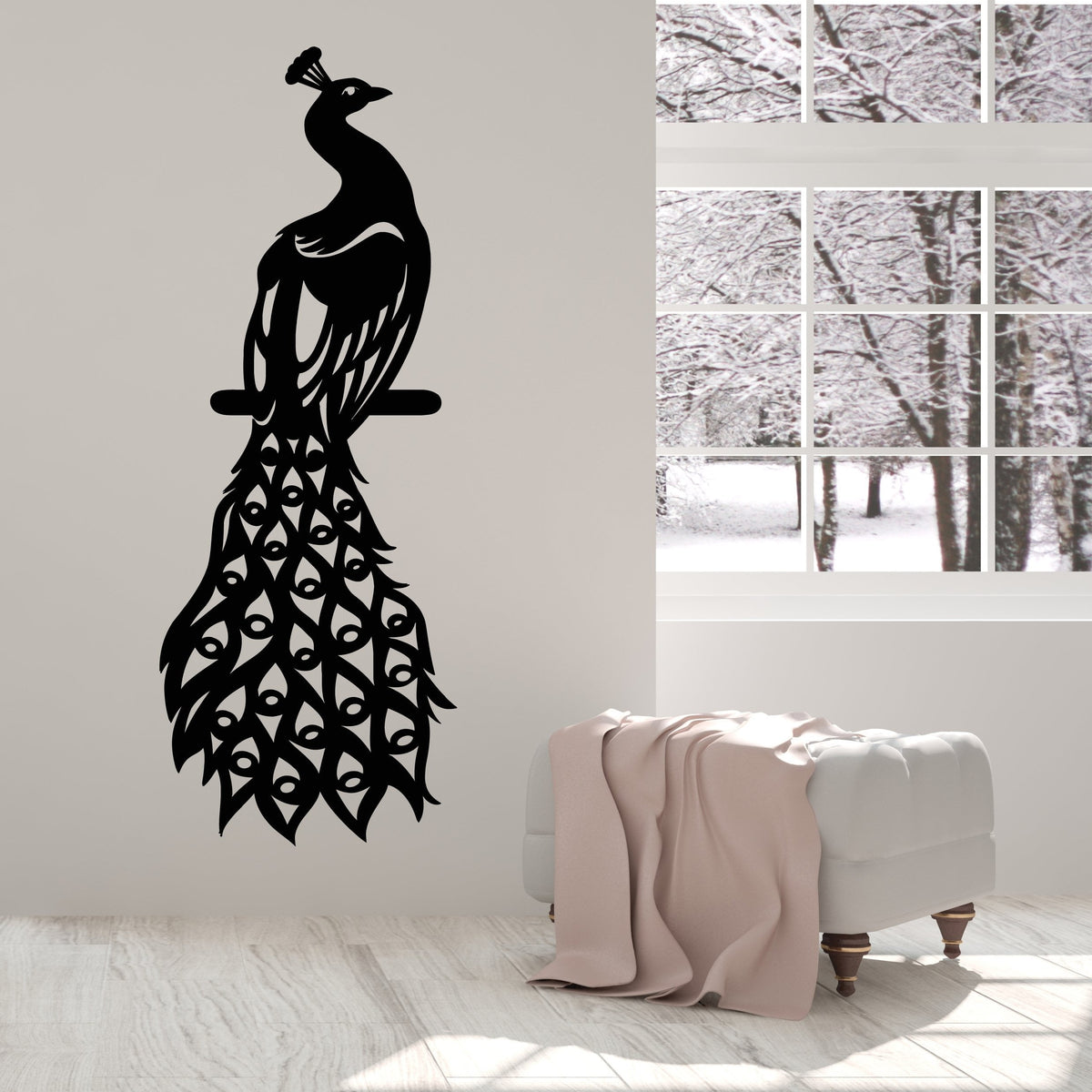 Vinyl Wall Decal Peacock Fairy Birds Beautiful Feathers Stickers (2417 ...