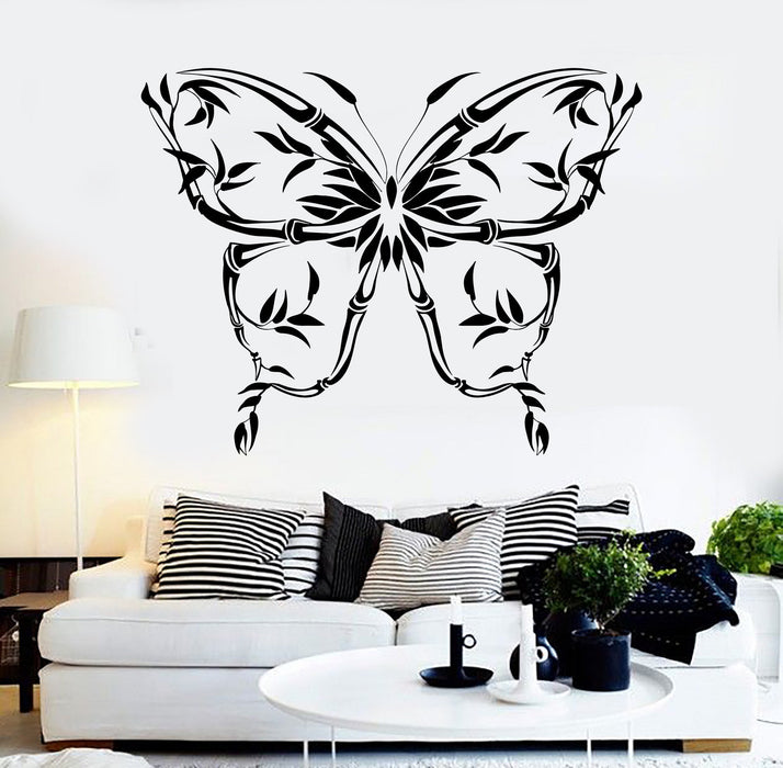 Vinyl Wall Decal Beautiful Butterfly Reed Decorating Room Stickers Unique Gift (258ig)