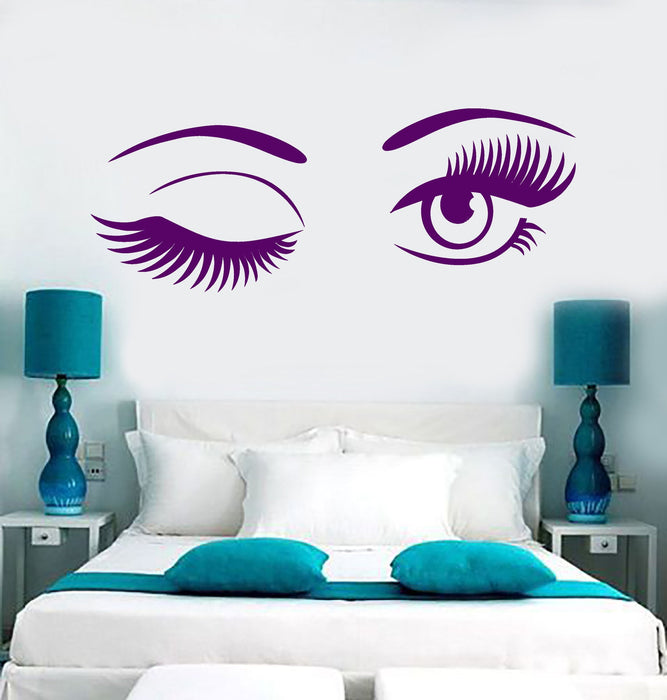 Vinyl Wall Decal Beautiful Eyes Bedroom Decor Beauty Salon Stickers Unique Gift (ig3989)