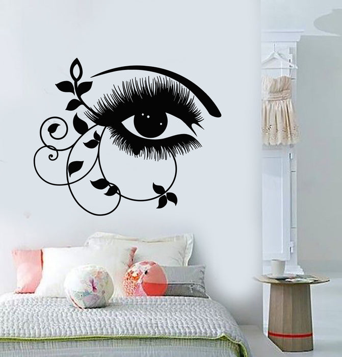 Vinyl Wall Decal Abstract Girl Eye Eyelashes Bedroom Decor Stickers (2198ig)
