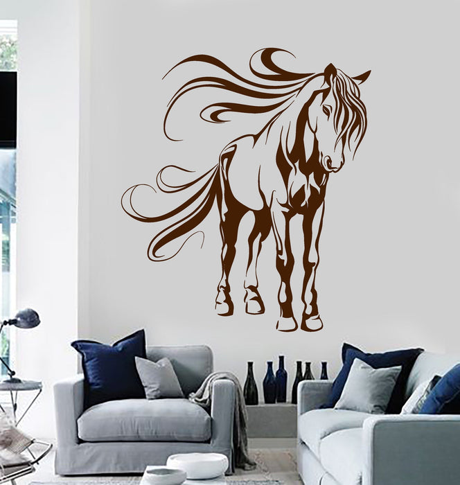 Vinyl Wall Decal Beautiful Horse Animal House Interior Stickers Unique Gift (ig4127)