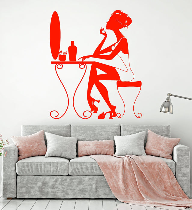 Vinyl Wall Decal Make Up Cosmetic Procedures Beauty Personal Care Stickers Unique Gift (1528ig)