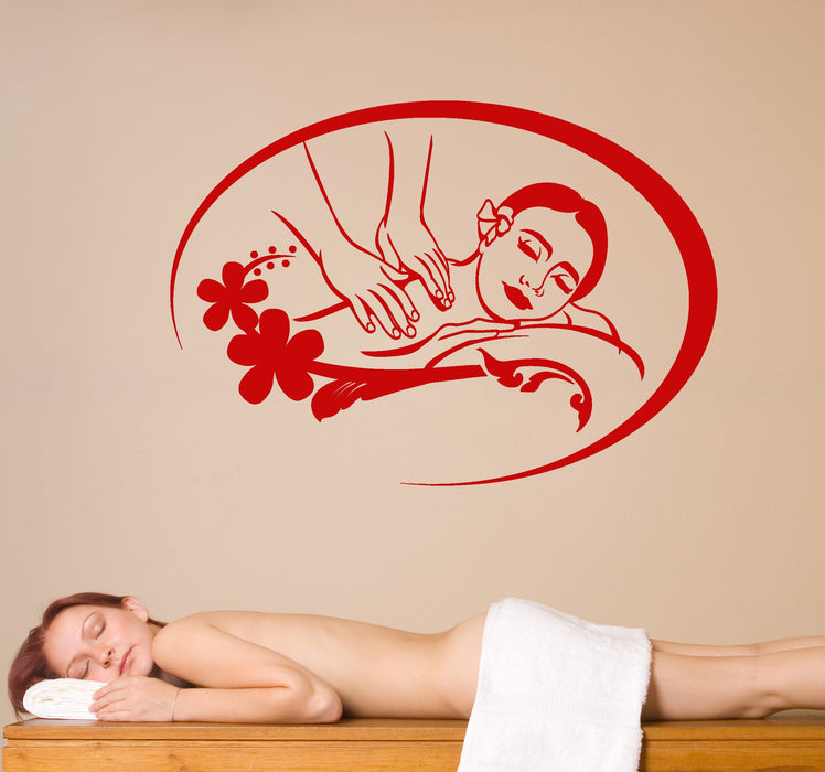 Vinyl Wall Decal Massage Spa Center Beauty Health Salon Stickers Unique Gift (2090ig)