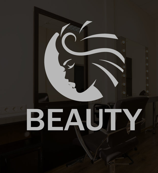 Vinyl Wall Decal Beauty Salon Girl Face Logo Signboard Stickers (2302ig)