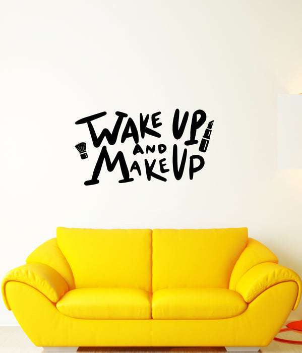 Vinyl Wall Decal Beauty Salon Makeup Artist Quote Words Stickers (3645ig)