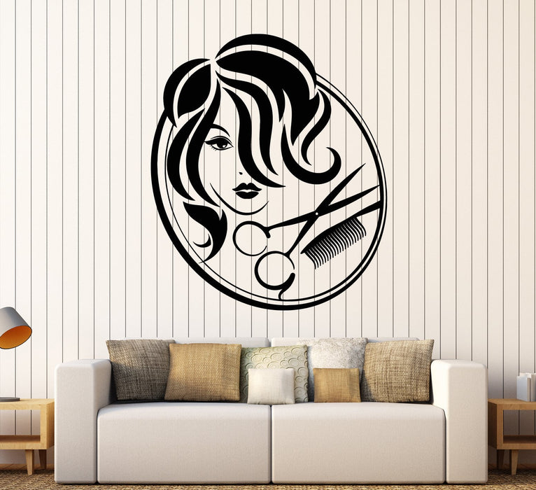 Vinyl Wall Decal Beauty Hair Salon Signboard Hairdressing Salon Stickers Unique Gift (1901ig)
