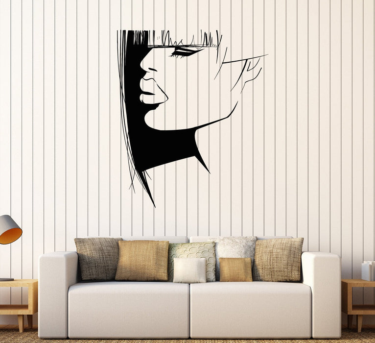 Vinyl Wall Decal Beauty Woman Hair Salon Barbershop Stylist Stickers Unique Gift (360ig)