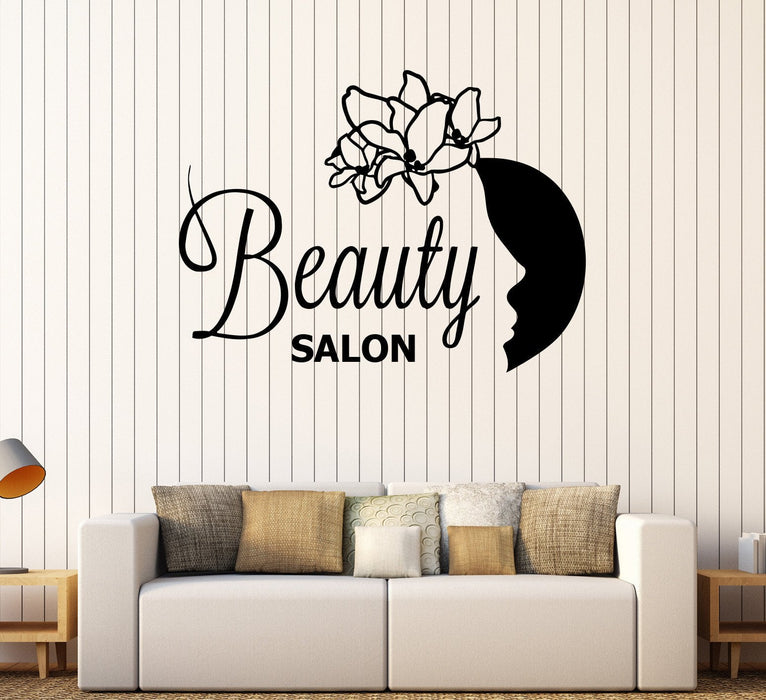Vinyl Wall Decal Beauty Salon Hair Barbershop Woman Stickers Unique Gift (403ig)