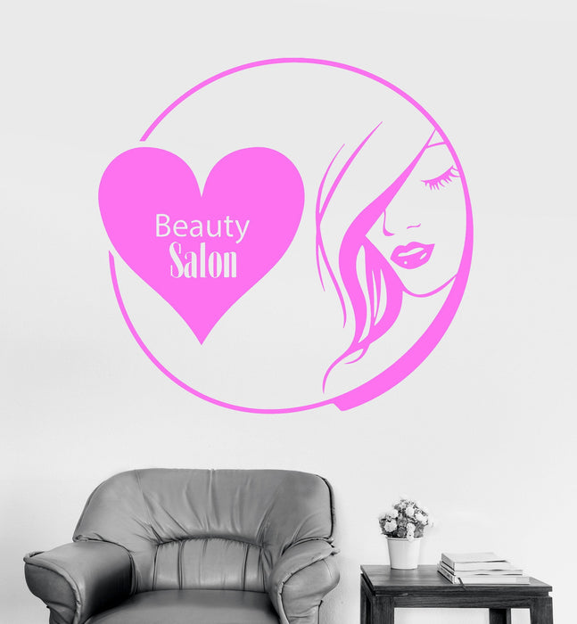 Vinyl Wall Decal Beauty Salon Woman Stylist Hair Nail Hairdresser Stickers Unique Gift (ig3306)