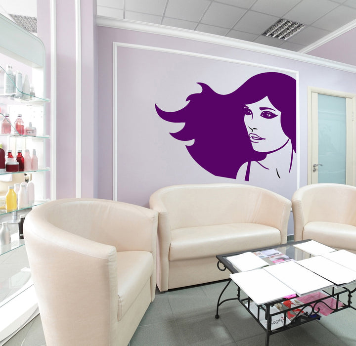 Wall Stickers Vinyl Decal Hot Sexy Woman Hair Beauty Spa Salon Unique Gift (ig674)