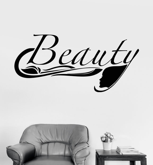 Vinyl Wall Decal Beauty Salon Woman Stylist Spa Girl Hairdresser Stickers Unique Gift (089ig)