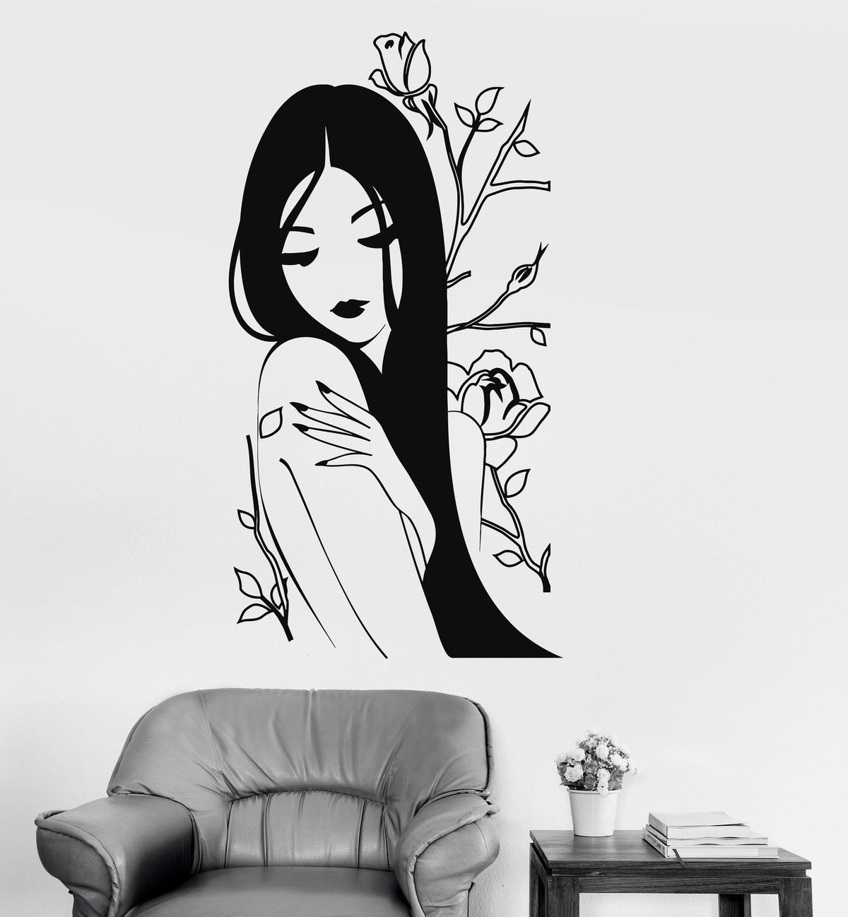 52Pcs Black and White Girl Cartoon Stickers Charming Alluring Uncensored  Decal for Adult Stickers for Adult Waterproof Decals Stickers for Luggage