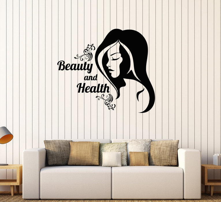Vinyl Wall Decal Beauty and Health Spa Salon Woman Relax Stickers Unique Gift (578ig)