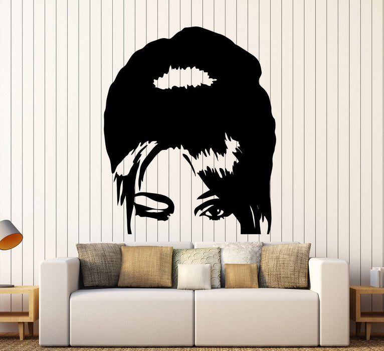 Autocollant mural en vinyle Belle femme Salon de coiffure Beauté Autocollants Mural Cadeau unique (ig3811)