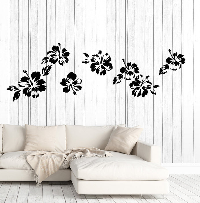 Vinyl Wall Decal Beautiful Flowers Nature Garden Room Decor Stickers Unique Gift (1454ig)