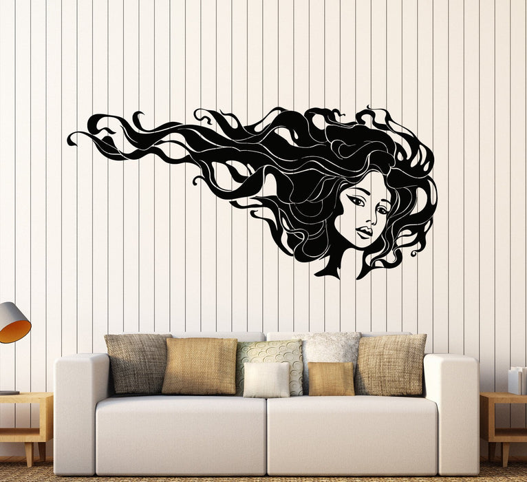 Vinyl Wall Decal Barbershop Hairdressing Beauty Salon Hair Stylist Stickers Unique Gift (1008ig)