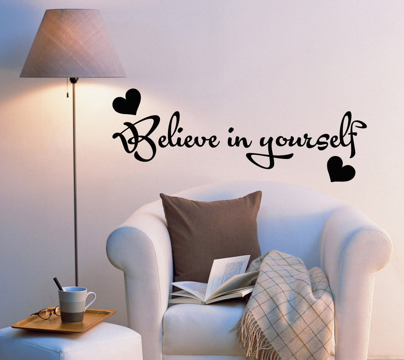 Vinyl Wall Decal Stickers Motivation Quote Words Positive Inspiring Believe In Yourself Letters 2022ig (22.5 in x 8 in)