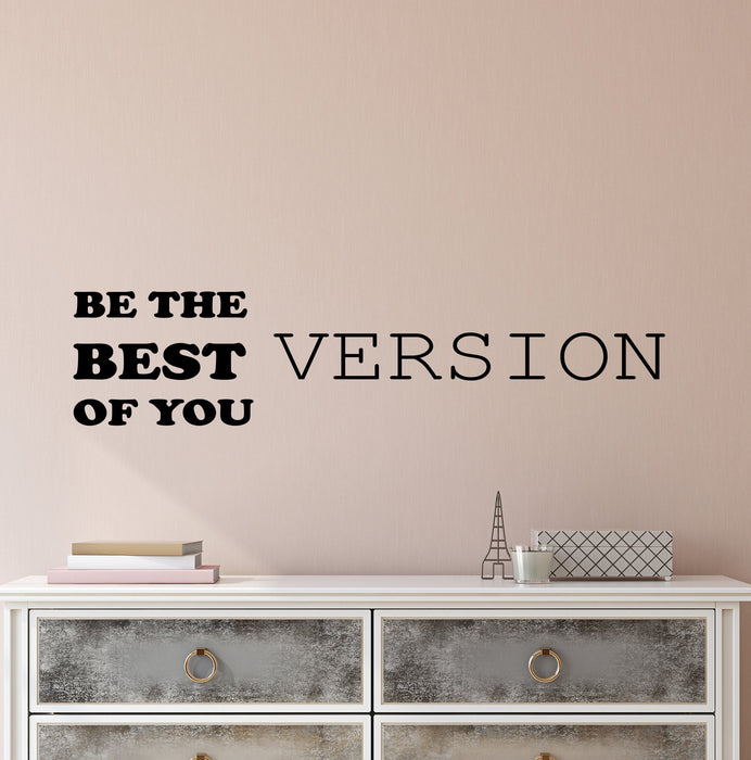Autocollants muraux en vinyle avec citations de motivation, mots inspirants, meilleure version de vous-même, lettres 2807ig (22,5 po x 5 po)