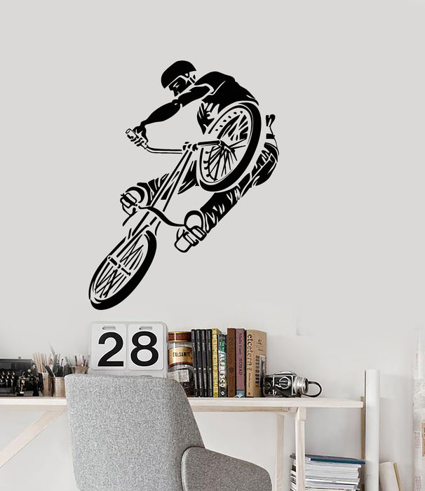 Vinyl Wall Decal Cycling Extreme Cyclist Teenager Room Decoration Stickers (3152ig)