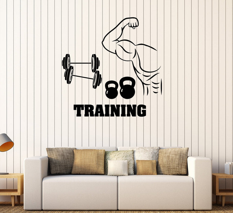 Vinyl Wall Decal Training Bodybuilding Gym Sports Stickers Mural Unique Gift (532ig)