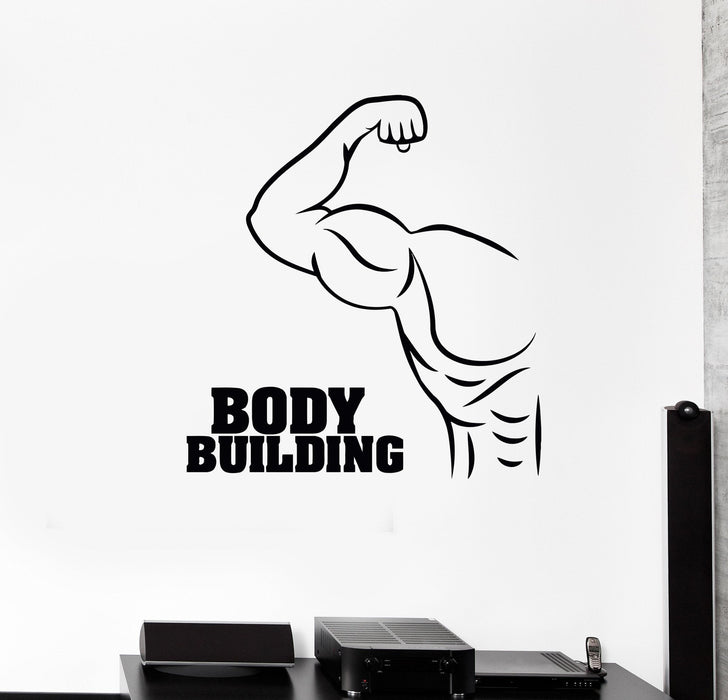 Vinyl Wall Decal Bodybuilding Gym Fitness Club Stickers Unique Gift (531ig)
