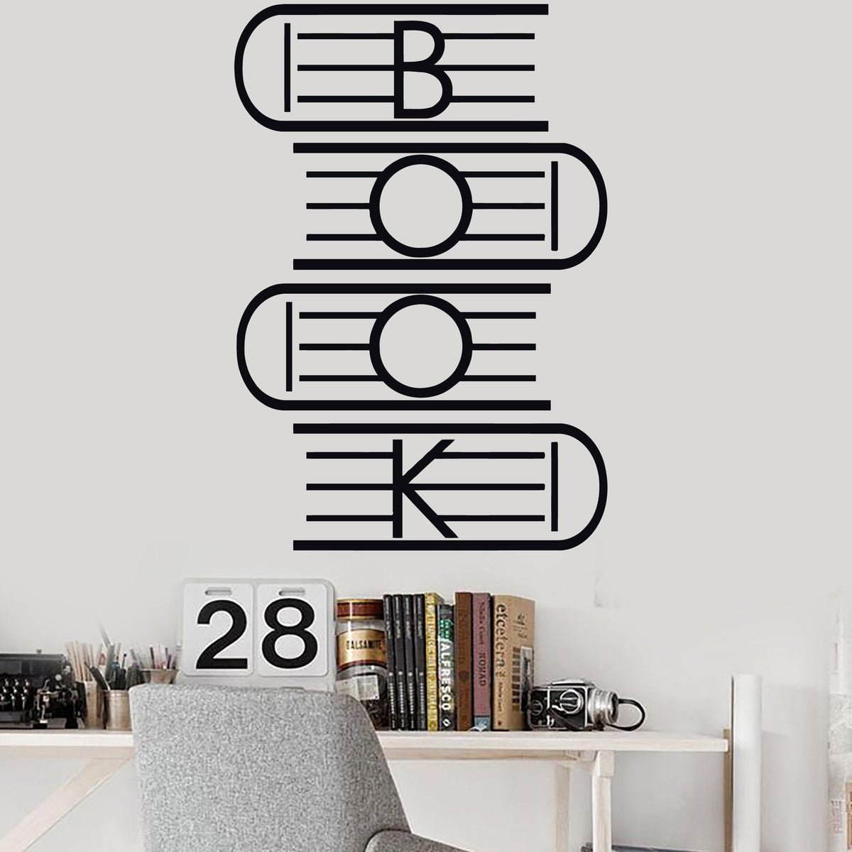 Library Book Decals Vinyl Wall Decal Book Reading Room School Library Stickers Murals Uniq ...