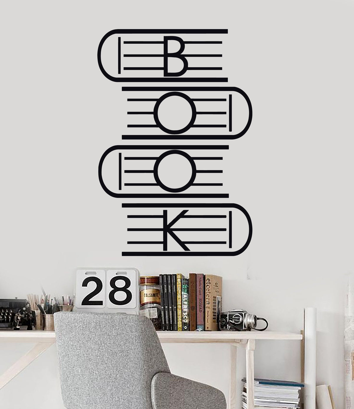 Library Book Decals Vinyl Wall Decal Book Reading Room School Library Stickers Murals Uniq ...