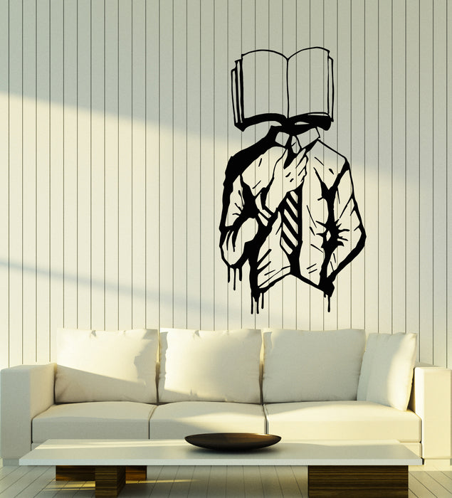 Vinyl Wall Decal Walking Dictionary Library Book Lover Store Student Stickers (3218ig)