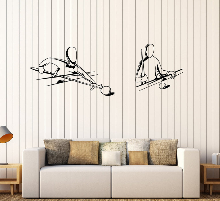 Vinyl Wall Decal Billiards Entertainment Center Stickers Mural Unique Gift (144ig)