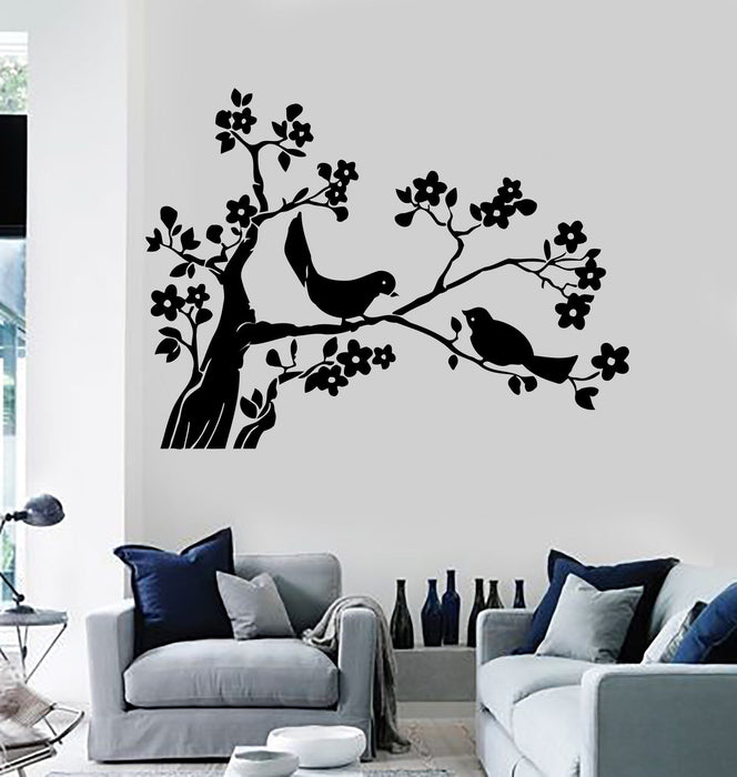 Wall Stickers Vinyl Decal Birds Tree Branches Home Art Decor Unique Gift (ig110)
