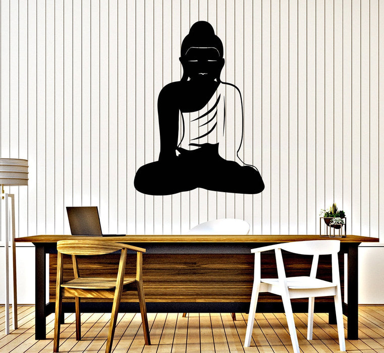 Vinyl Wall Decal Buddha Buddhist Meditation Room Decor Stickers Unique Gift (200ig)