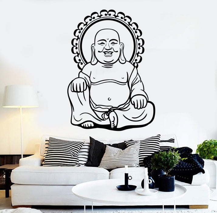 Vinyl Wall Decal Buddha Budai Pu-Tai Chinese Art Stickers Unique Gift (ig3904)