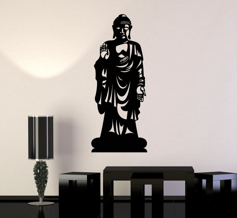 Vinyl Wall Decal Buddha Statue Buddhism Decor Stickers Mural Unique Gift (ig4725)
