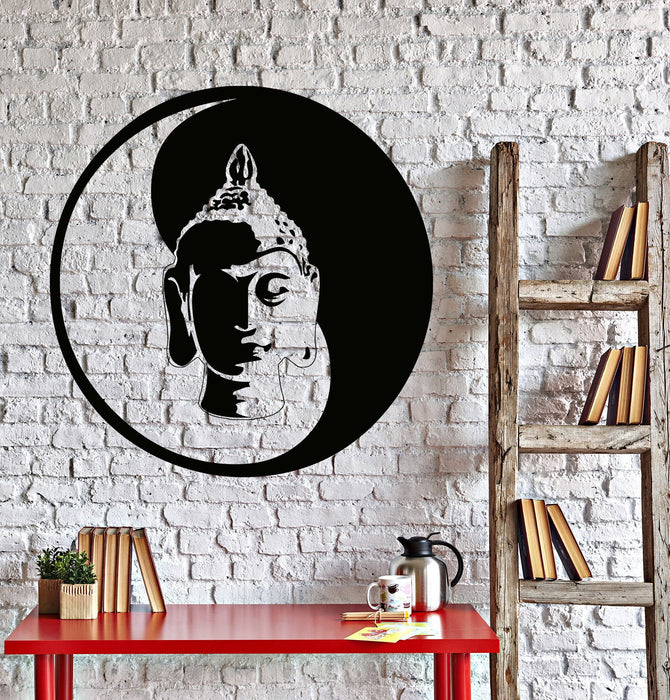 Vinyl Wall Decal Buddha Meditation Yin Yang Zen Buddhism Tao Stickers Unique Gift (021ig)