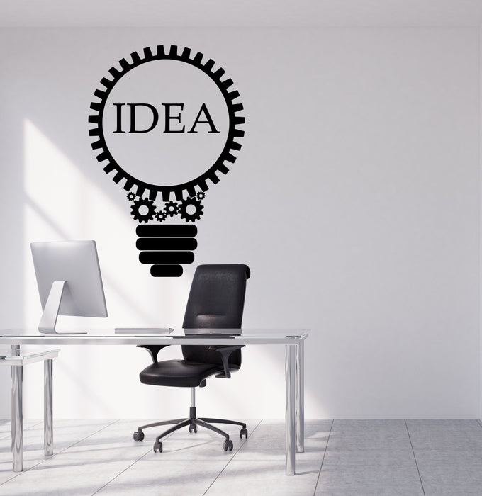 Vinyl Wall Decal Idea Lamp Light Creative Office Decoration Stickers (2503ig)