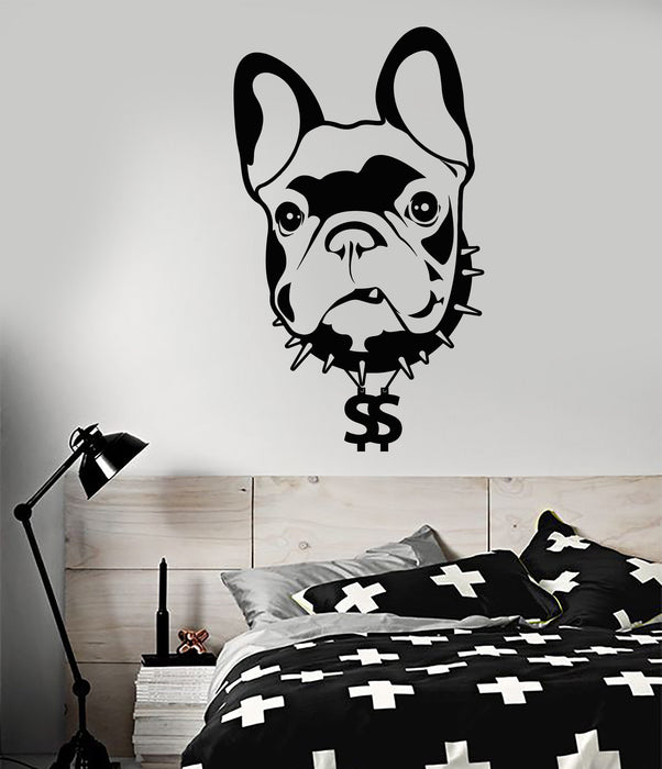 Autocollant mural en vinyle pour animaux de compagnie, chien, bouledogue français (3023ig)