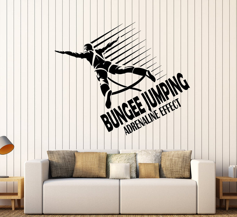 Vinyl Wall Decal Bungee Jumping Jumper Logo Extreme Sport Stickers (2547ig)