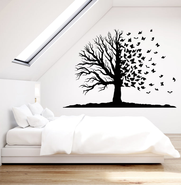 Vinyl Wall Decal Magic Fairy Tree Butterflies Branch Nature Stickers Unique Gift (1848ig)