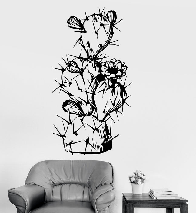 Vinyl Wall Decal Cactus Plant Flower Nature Mexico Stickers Unique Gift (923ig)