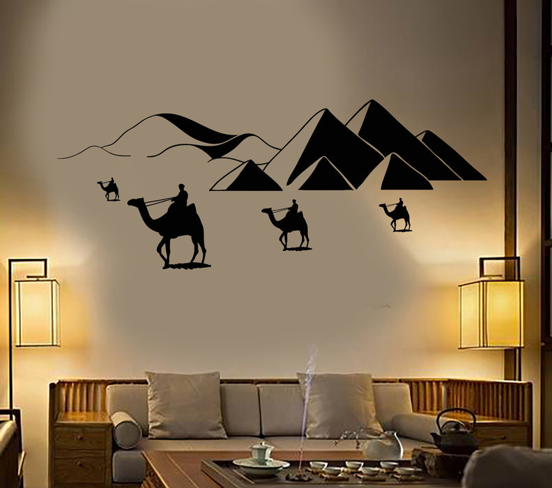 Vinyl Wall Decal Bedouins Desert Landscape Camels Nomads Stickers Unique Gift (1910ig)