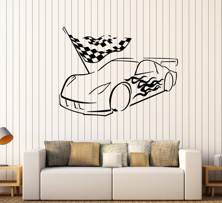 Vinyl Wall Decal Garage Car Racing Racer Stickers Mural Unique Gift (421ig)