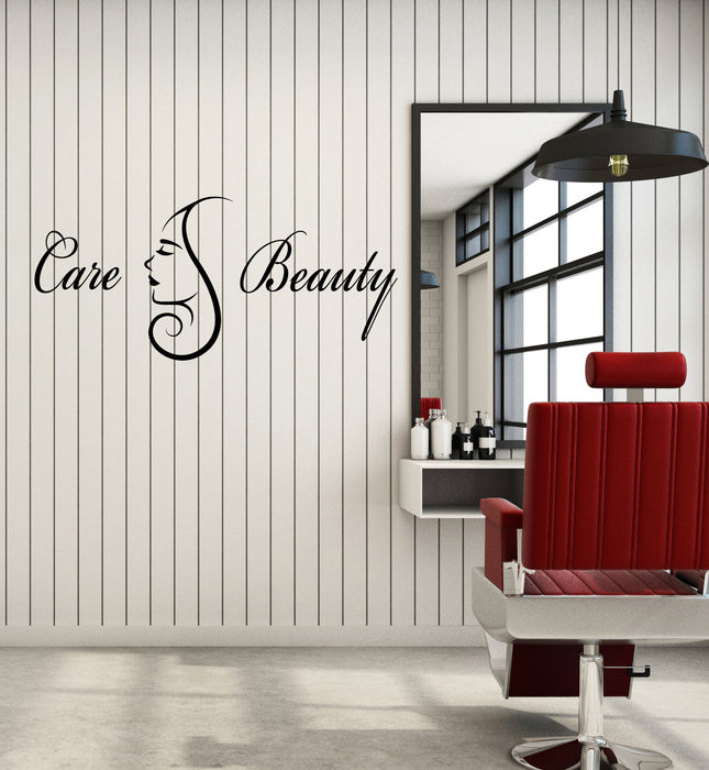 Vinyl Wall Decal Care Beauty Logo Massage Hair Salon Spa Therapy Stickers (4210ig)