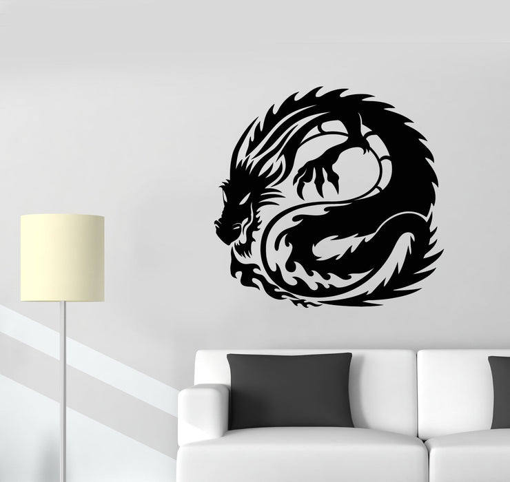 Vinyl Wall Decal Cartoon Asian Dragon Ornament Tattoos Stickers (3072ig)